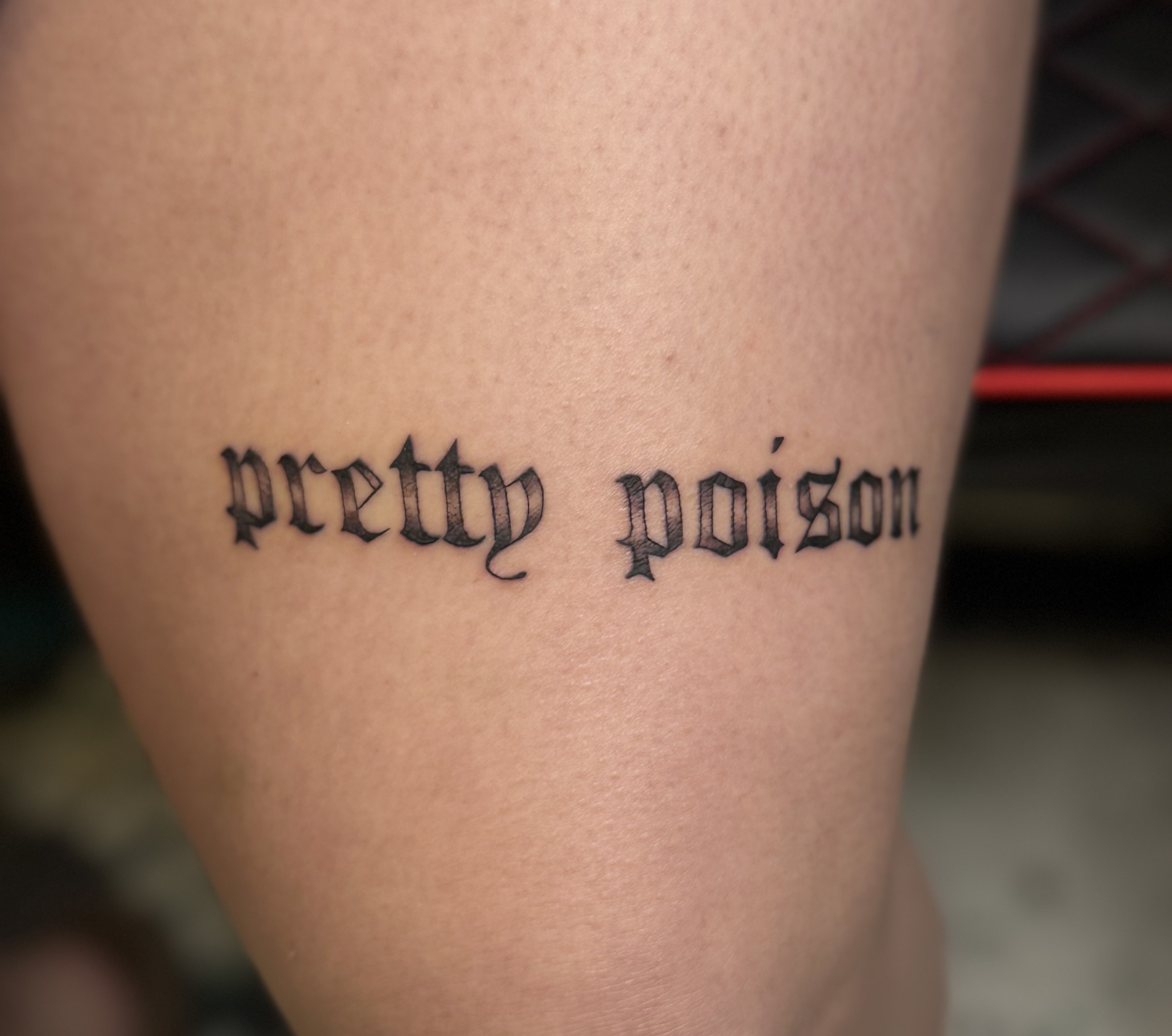 Black & Grey + Fine Line script tattoo by needleworks_tattoo_studio on TattMe