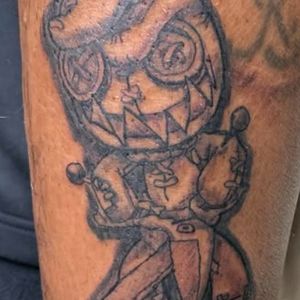Black & Grey + Cartoon voodoo doll tattoo by Prophesa_ink on TattMe