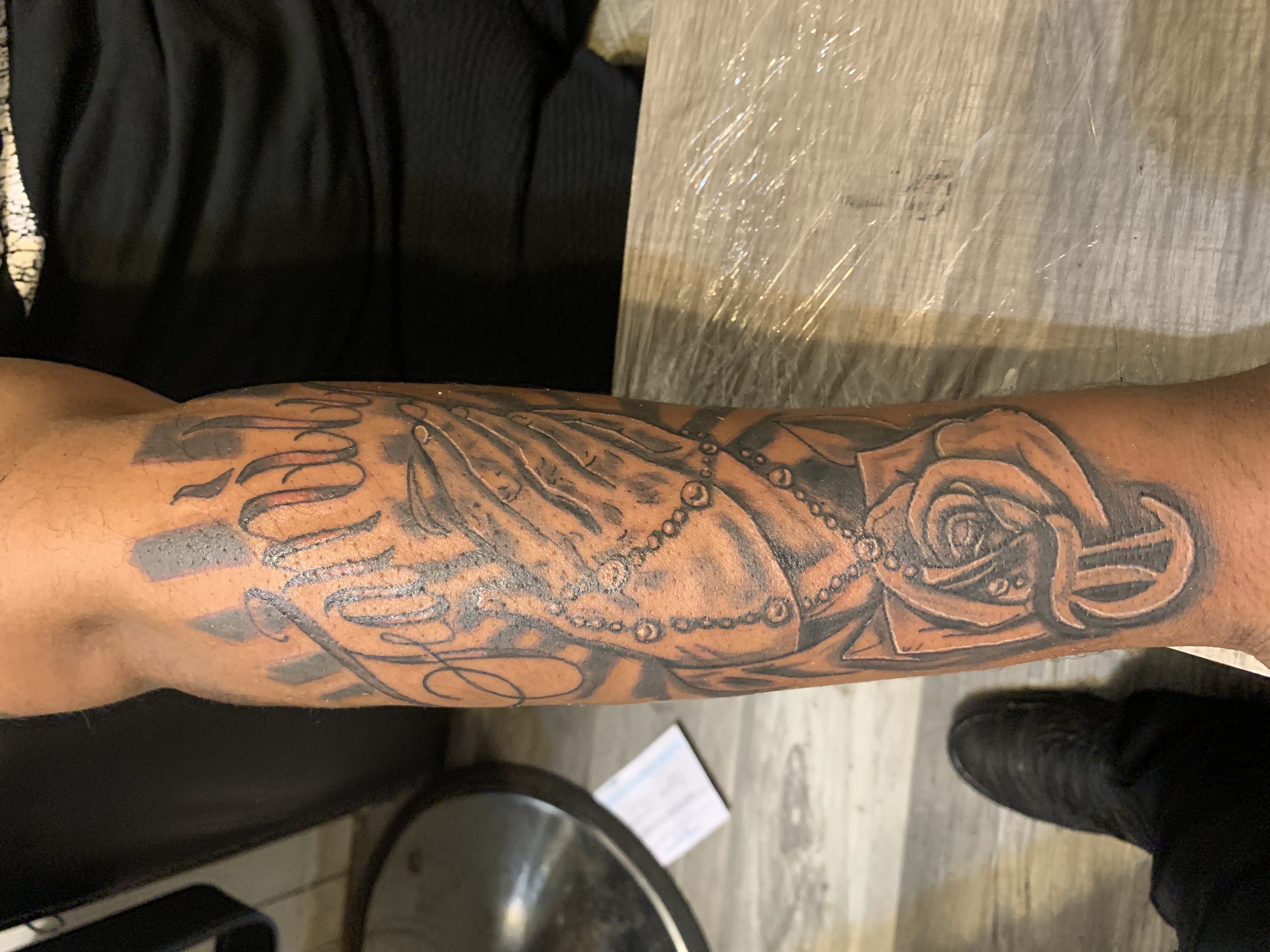 Black & Grey Prayer hands tattoo by Prophesa_ink on TattMe
