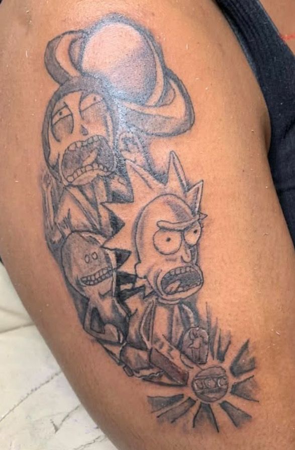 Cartoon Rick and Morty tattoo by Prophesa_ink on TattMe