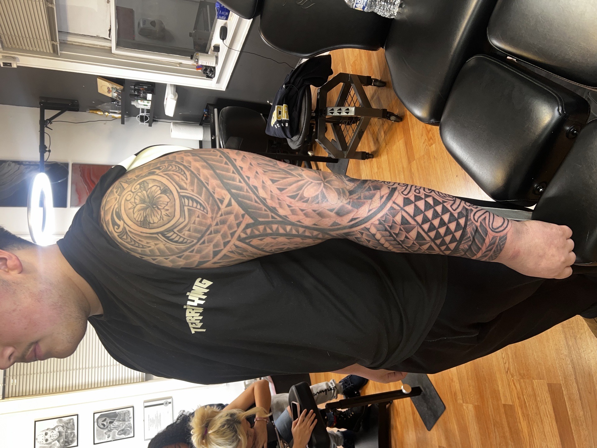 Polynesian + Black & Grey polynesian patterns tattoo on Full Sleeve by tattoogoonz on TattMe