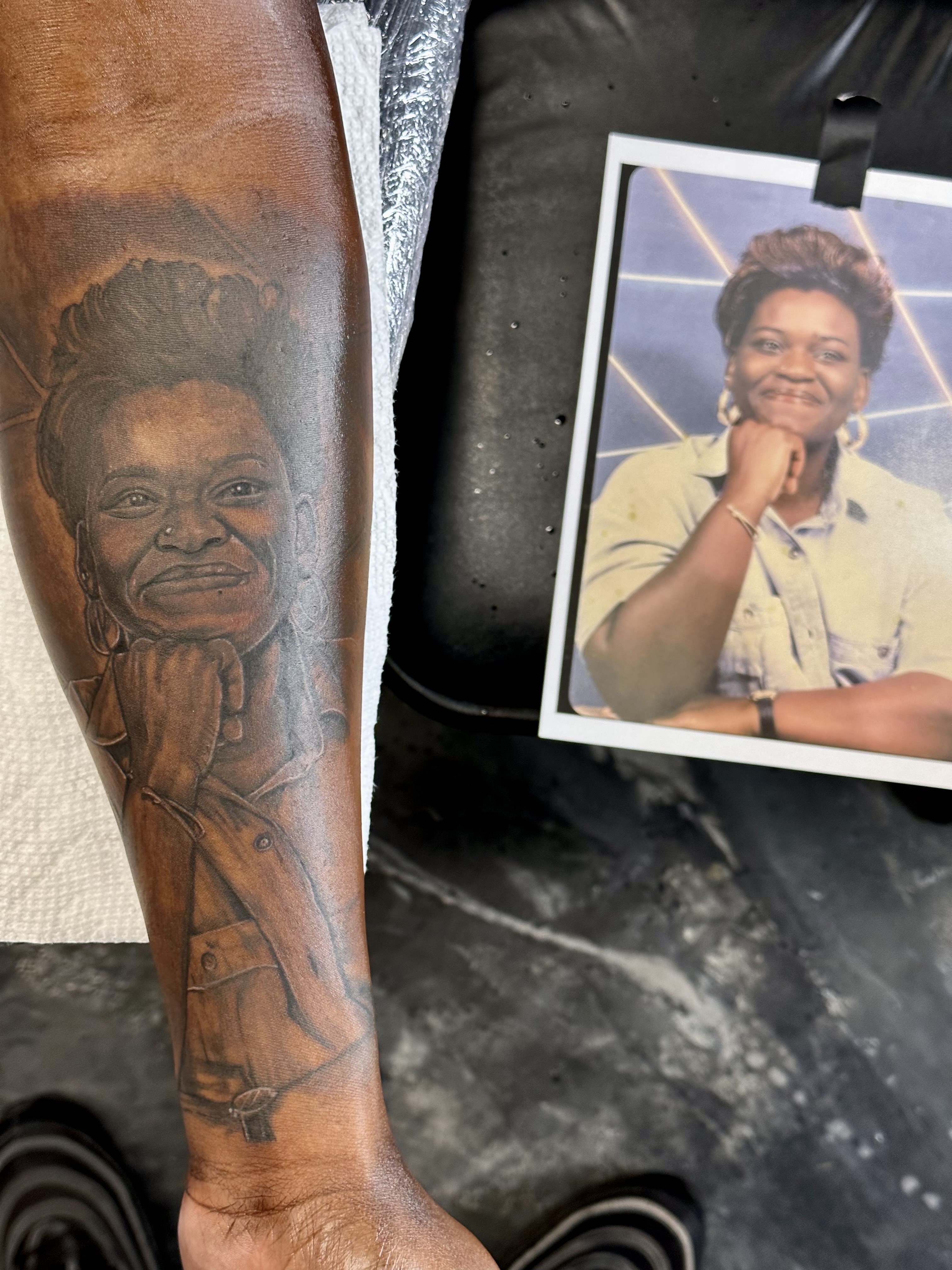 Portrait + Realism woman tattoo on Forearm by 438Star on TattMe