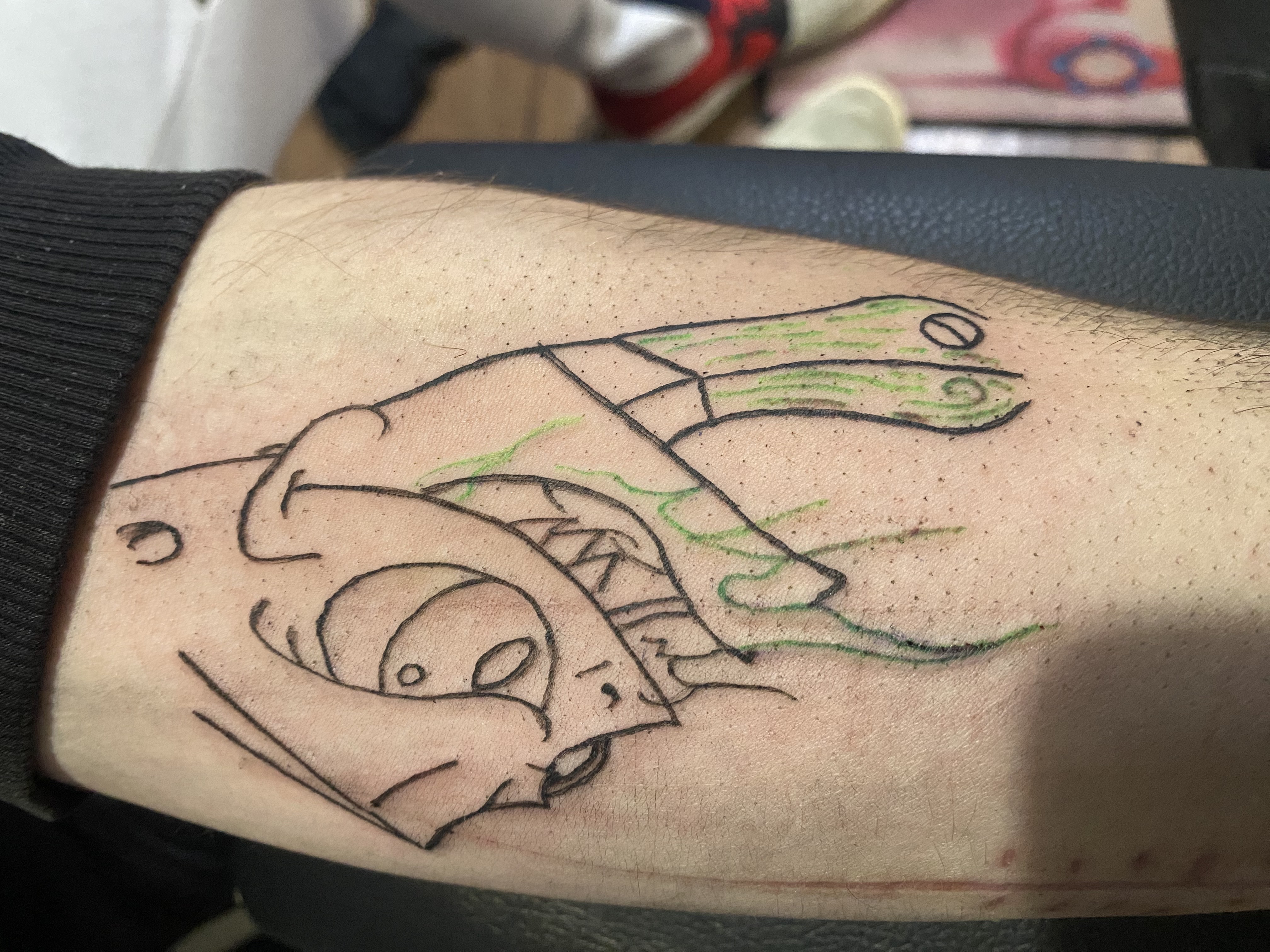 Illustrative + Line-work monster tattoo on Forearm by LastWordArtistryInk on TattMe