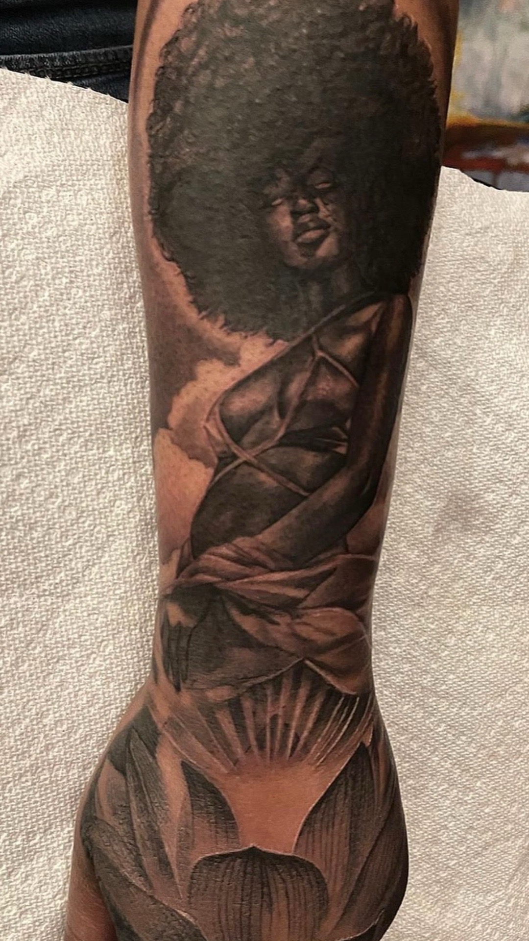 Black & Grey + Realism woman tattoo on Forearm by D-Artist on TattMe