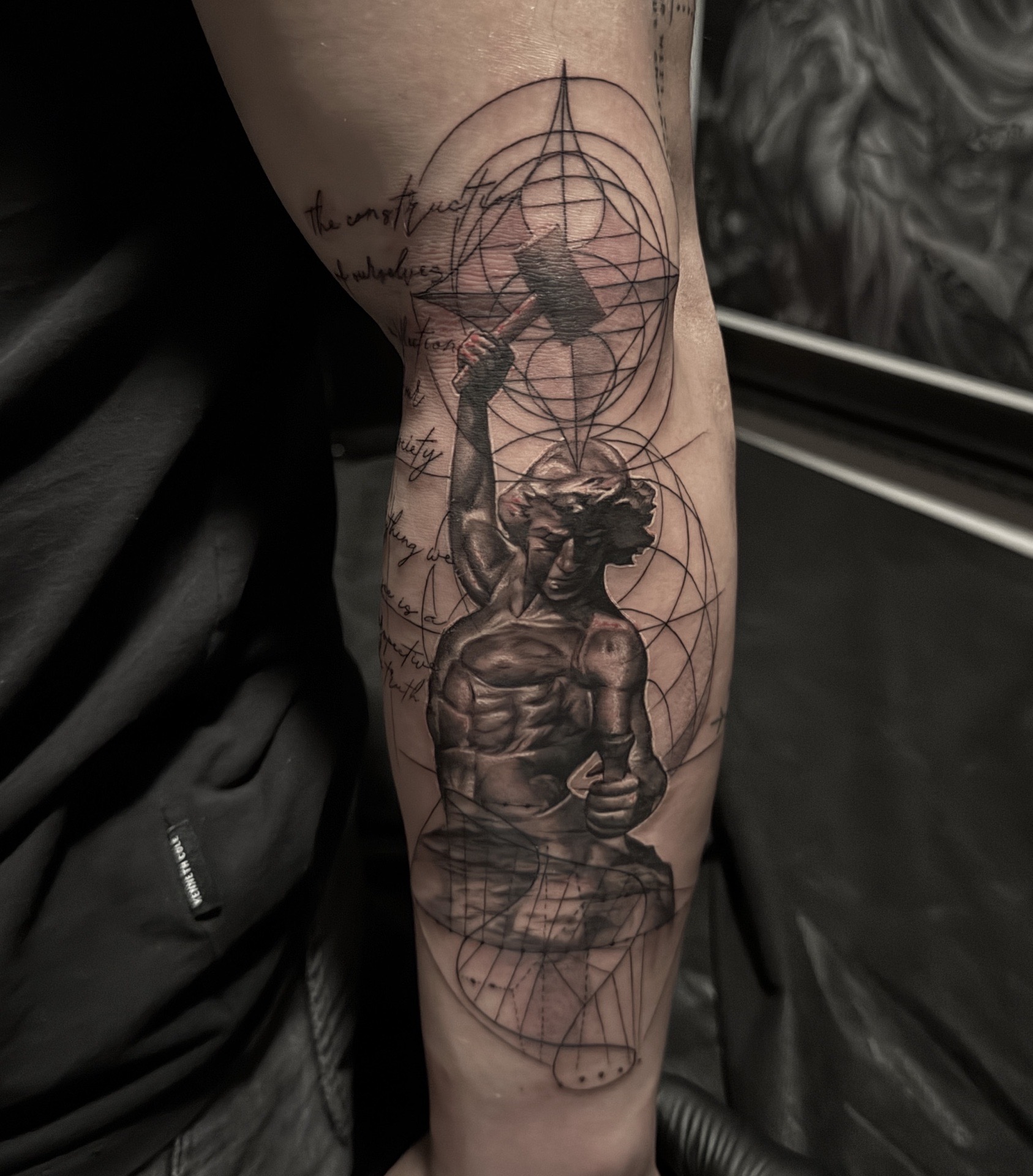 Black & Grey + Realism figure tattoo on Forearm by D-Artist on TattMe