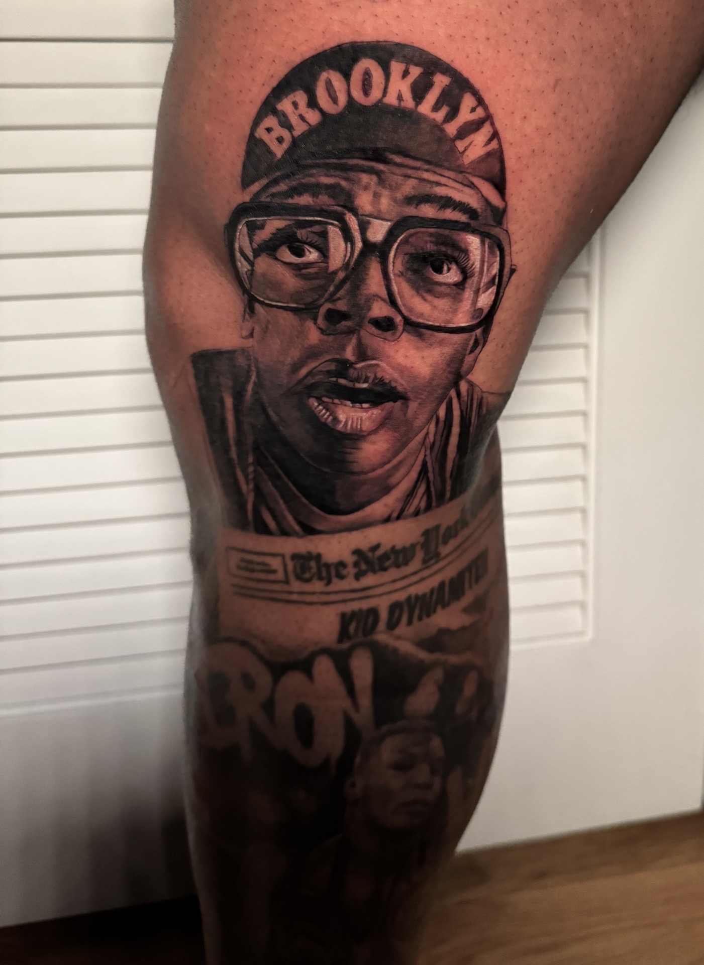 Realism + Black & Grey portrait tattoo on Thigh by D-Artist on TattMe