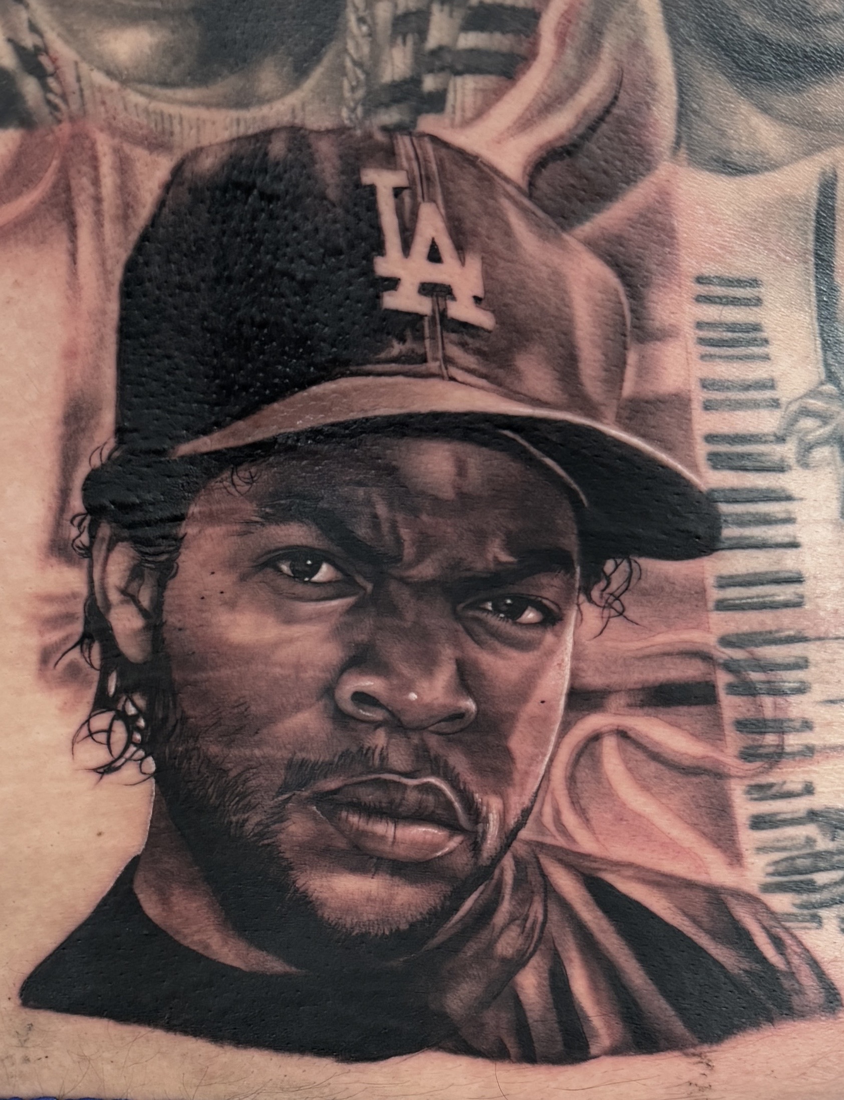 Realism + Black & Grey portrait tattoo on Lower Back by D-Artist on TattMe