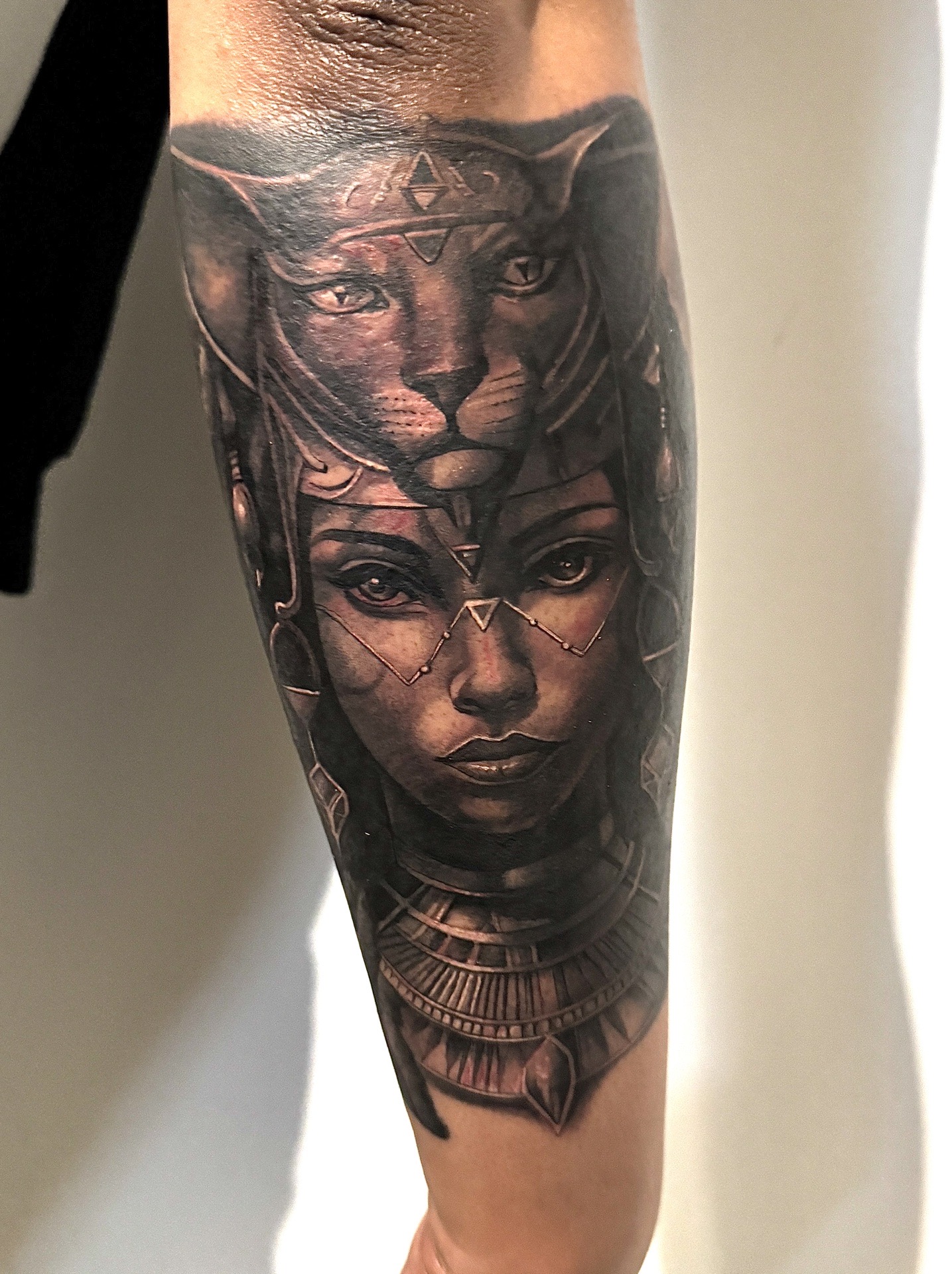Realism + Black & Grey woman tattoo on Forearm by D-Artist on TattMe