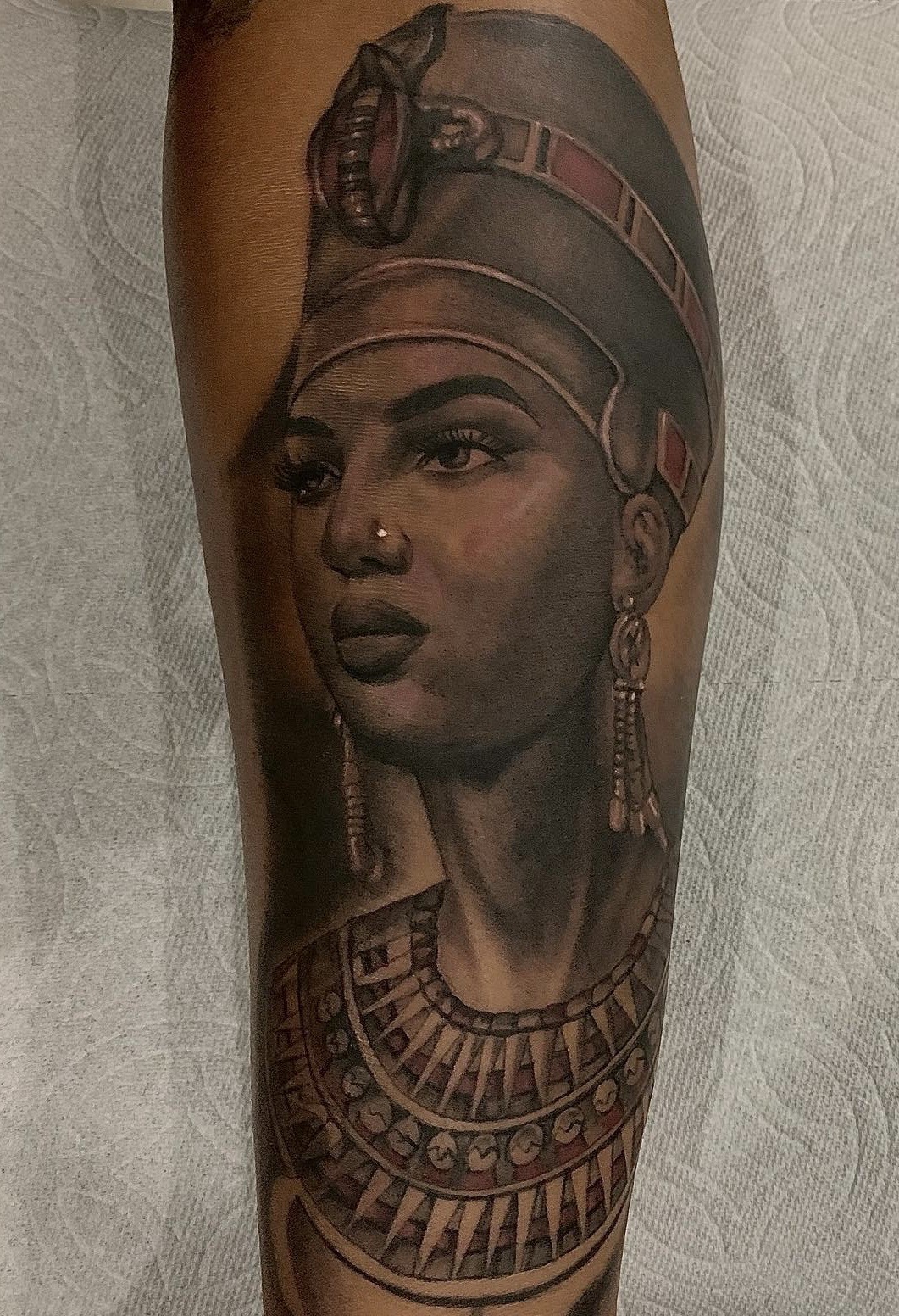 Realism + Black & Grey woman tattoo on Upper Arm by D-Artist on TattMe