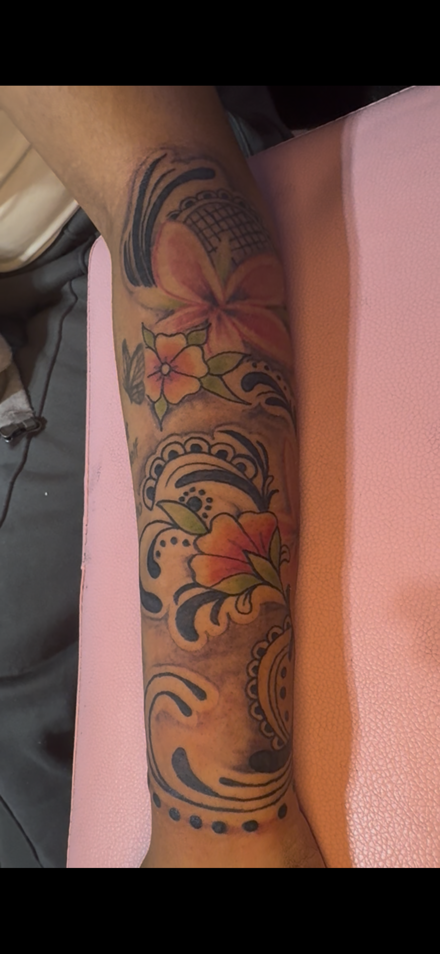 Illustrative + Floral flowers tattoo on Forearm by InkhyTatts on TattMe