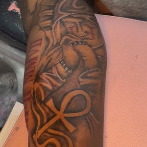 Black & Grey + Illustrative figure tattoo on Forearm by InkhyTatts on TattMe