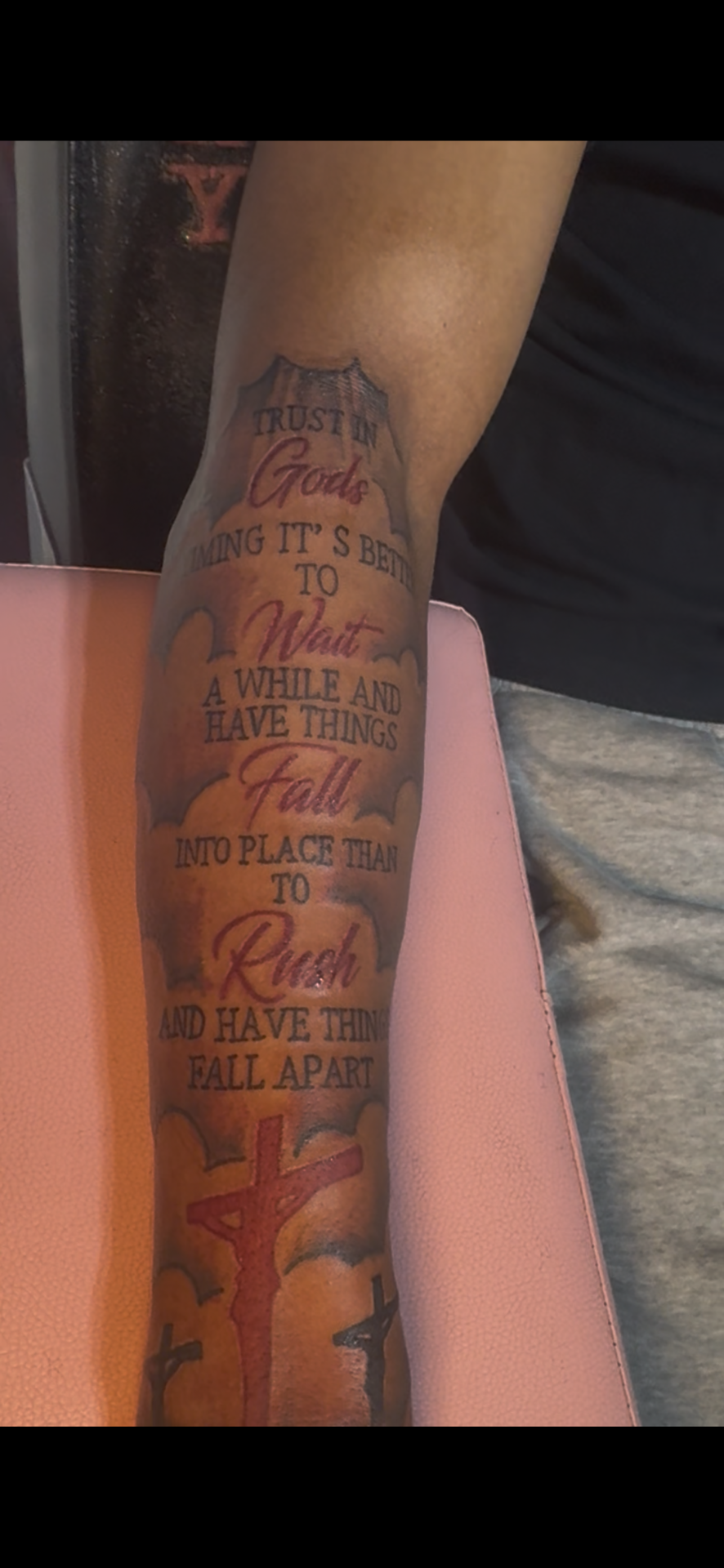 Lettering + Script text tattoo on Forearm by InkhyTatts on TattMe