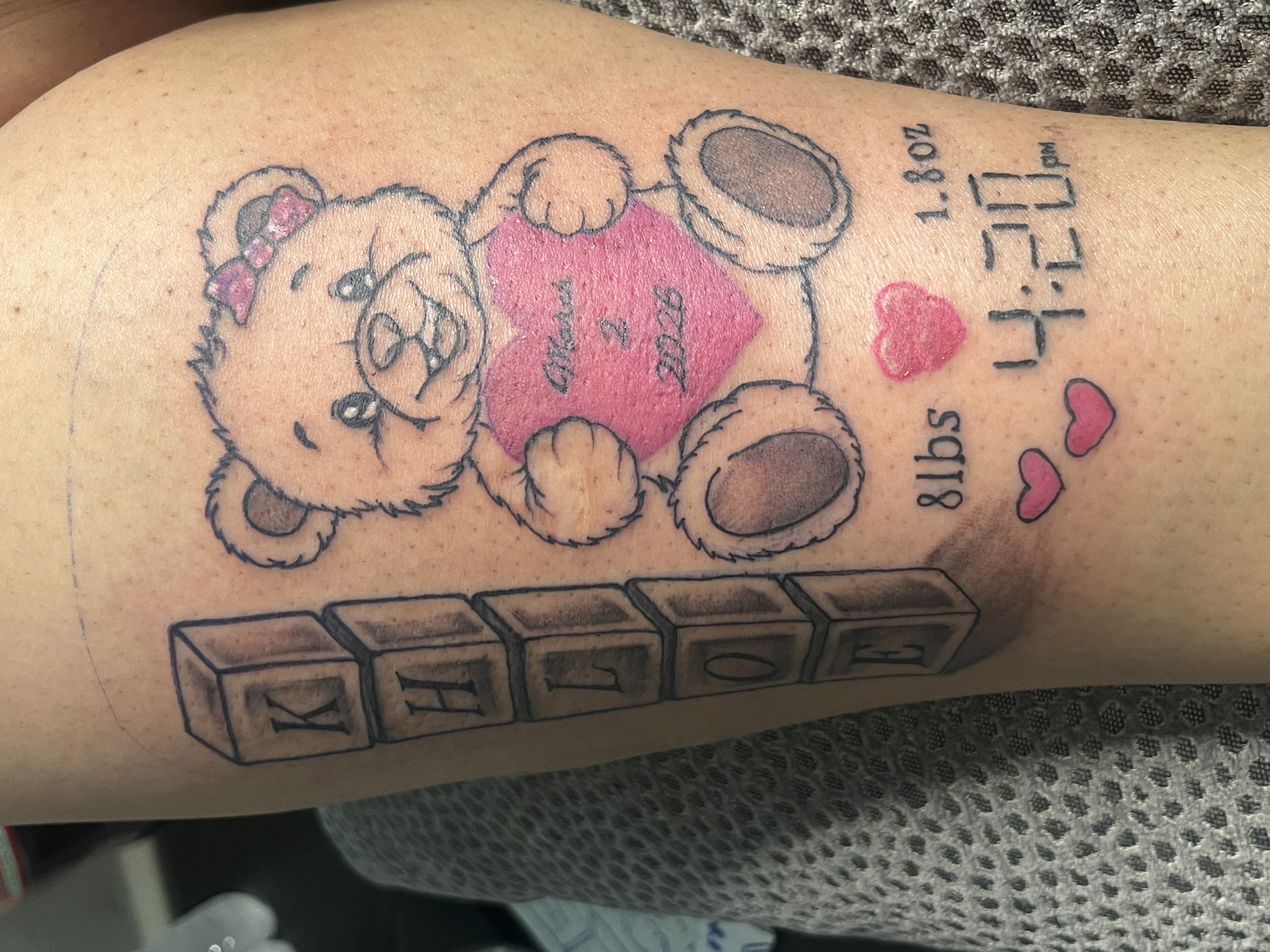 Illustrative + Color teddy bear tattoo on Upper Arm by Murda_Innk on TattMe
